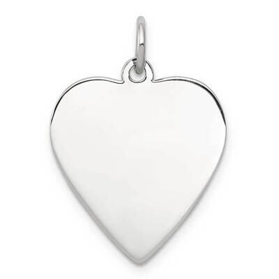 RG Plated Engraveable Heart Polished Front/Satin Back Disc Sterling Silver QM391, MPN: QM391, 88677…