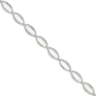 Leslie&#39;s Diamond-cut Bracelet 7 Inch 14k White Gold Polished HB-LF530-7, MPN: LF530-7, 191101472916