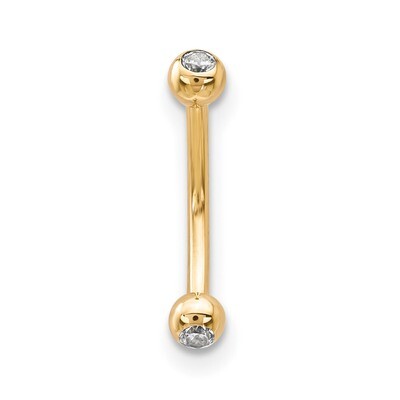CZ Diamond Eyebrow Jewelry 14k Gold BD127, MPN: BD127, 886774096490