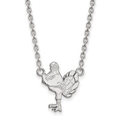 Virginia Tech Large Pendant with Chain Necklace 14k White Gold 4W053VTE-18, MPN: 4W053VTE-18, 88677…