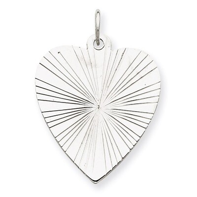 Heart Disc Charm Engravable Sterling Silver QM398/27, MPN: QM398/27, 883957543130