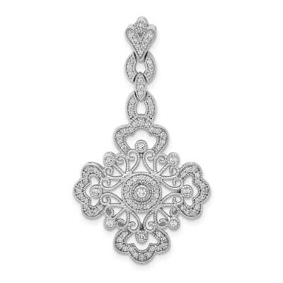 1/2Ct. Diamond Filigree Pendant 14k White Gold PM5173-050-WA, MPN: PM5173-050-WA, 883957712499