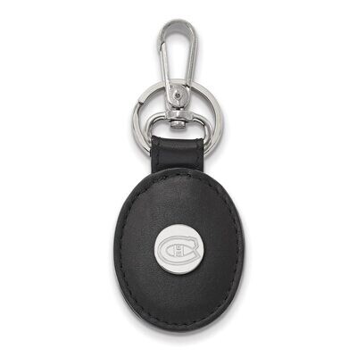 Montreal Canadiens Black Leather Oval Key Chain Sterling Silver SS011CAN-K1, MPN: SS011CAN-K1, 8867…