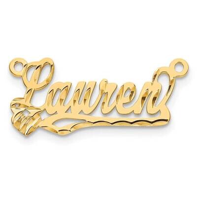 Diamond-Cut Heart Name Plate Sterling Silver Gold-plated XNA169GP, MPN: XNA169GP, 883957971742