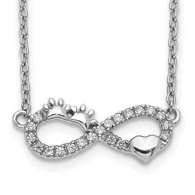 Diamond Infinity Pawprint/Heart 18 Inch Necklace 14k White Gold PM3763-010-WA, MPN: PM3763-010-WA, …