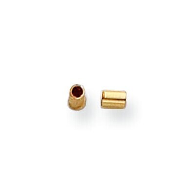 3 x 2mm Polished Cut Tube Gold Filled GF4218, MPN: GF4218,