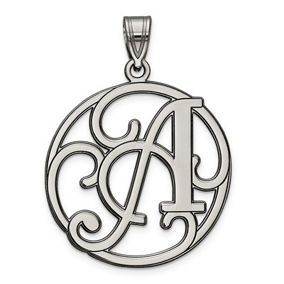 Script Initial A Charm Sterling Silver Fancy  QC8999A, MPN: QC8999A, 191101368967