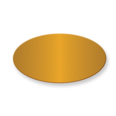 1 x 1 7/8 Oval Polished Brass Plates-Sets of 6  GM3721, MPN: GM3721,