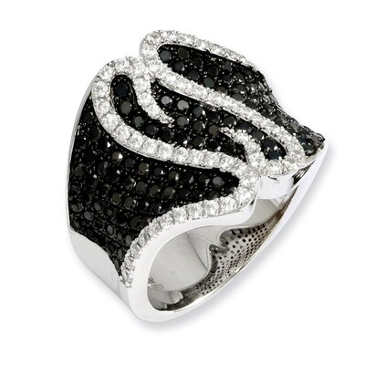 CZ Brilliant Embers Ring Sterling Silver QMP382-6