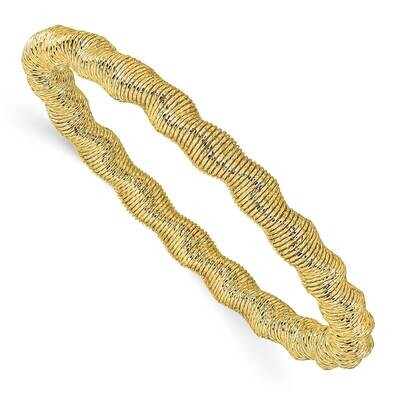 Leslie&#39;s Stretch Bangle Sterling Silver Gold-tone HB-QLF1132, MPN: QLF1132, 191101879715