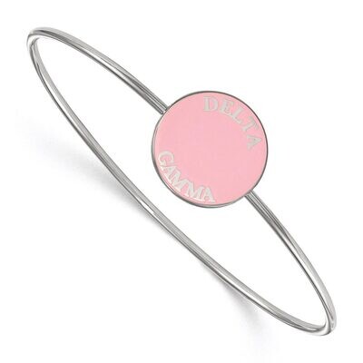 Delta Gamma Enameled Slip-on Bangle Sterling Silver SS022DG-7, MPN: SS022DG-7, 886774603766