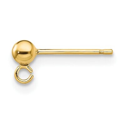 3.0mm Ball with Loop Post Earring Gold Filled GF4903, MPN: GF4903,
