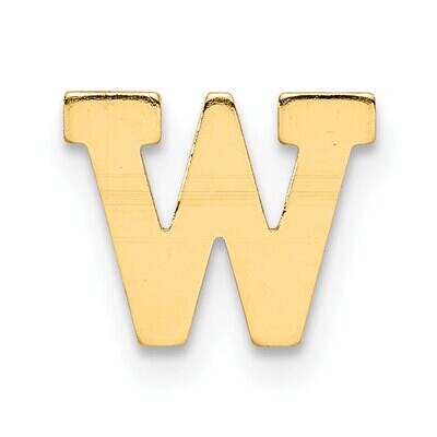 Die Struck Letter W 14k Yellow Gold YG2221W, MPN: YG2221W,