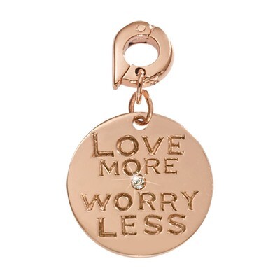 Nikki Lissoni Love More Worry Less Charm Rose Gold-Plated 20mm D1056RGM, MPN: D1056RGM, 87188192320…