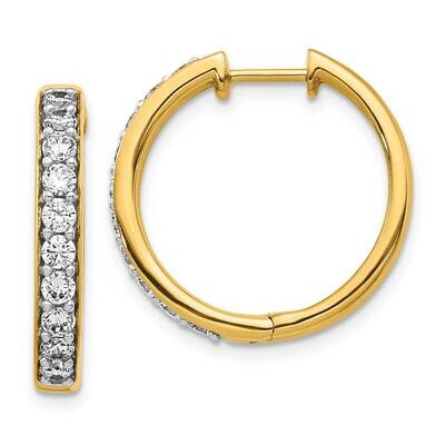 SI1/SI2 G H I Hoop Earrings 14k Yellow Gold Lab Grown Diamond EM4265-100-YLG, MPN: EM4265-100-YLG, …