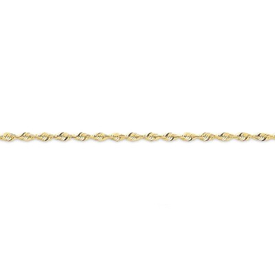 2.55mm Diamond-cut Extra-Lite Rope Chain 8 Inch 10k Gold 10EX021-8, MPN: 10EX021-8, 886774396521