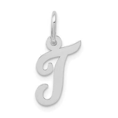 Script Initial T Charm 10k White Gold Small 10YC659T, MPN: 10YC659T,