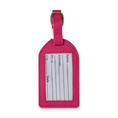 Pink Leather Luggage Tag GM22552, MPN: GM22552, 788089149833