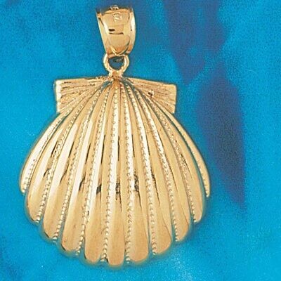 Dazzlers Jewelry Seashell Shell Pendant Necklace Charm Bracelet in Yellow, White or Rose Gold 230, …