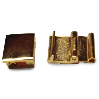 6mm Solid Brass Open Style Fold-over Clasp 6 Inch Gold-tone FTL132Y-6, MPN: FTL132Y-6,