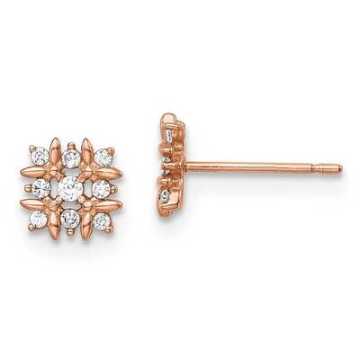 Rose Gold Fancy Earrings 14k Gold CZ Diamond GK1058 by Madi K, MPN: GK1058, 191101901409