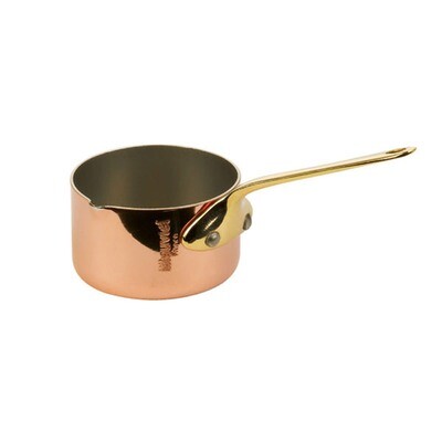 Mauviel M&#39;Mini Copper Saucepan with Pouring Edge 5cm 2 Inch .05 Qt.