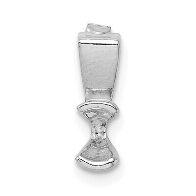 Round Half Bezel 3.0mm Pendant Setting 14k White Gold WG944, MPN: WG944,