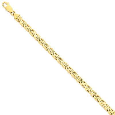 7mm Hand-Polished Fancy Link Chain 24 Inch 14k Gold LK163-24, MPN: LK163-24, 191101650048