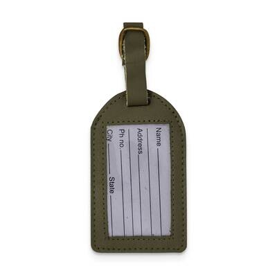 Green Leather Luggage Tag GM22549, MPN: GM22549, 788089149826