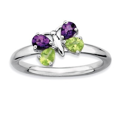 AM &amp; PE Butterfly Ring - Sterling Silver QSK328, MPN: QSK328, 886774216157
