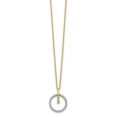 Diamond Circle Necklace 14k Two-Tone Gold PM3803-020-YWA, MPN: PM3803-020-YWA, 883957277141