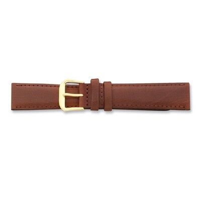 13mm Havana Smooth Leather Buckle Watch Band 6.75 Inch Gold-tone BA117-13, MPN: BA117-13, 602269625…