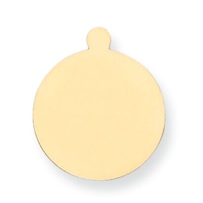 Round with Eyelet Stamping 14k Yellow Gold YG1035, MPN: YG1035,