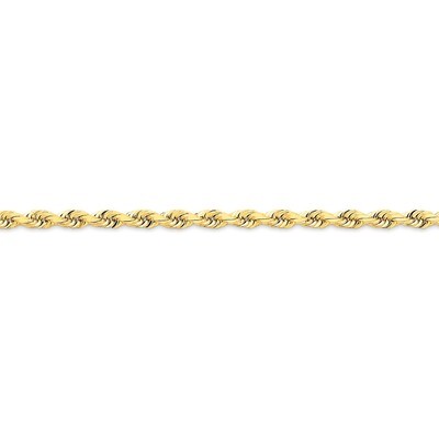 4mm Diamond-cut Quadruple Rope Chain 7 Inch 14k Gold QTR030-7, MPN: QTR030-7, 886774398242