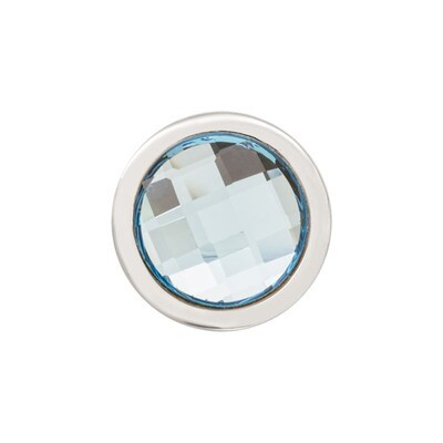 Nikki Lissoni Silver-Plated Faceted Aquamarine Swarovski Coin That Fits S Rings RC2020S, MPN: RC202…