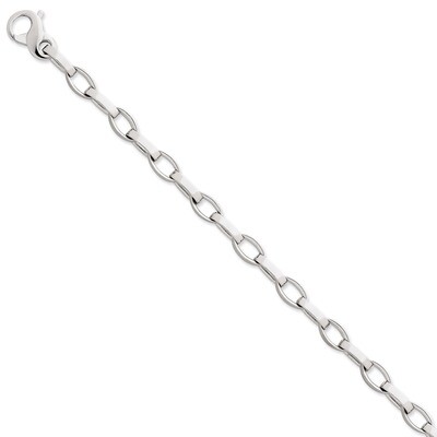 6.6mm Polished Fancy Link Chain 18 Inch 14k White Gold WLK564-18, MPN: WLK564-18, 191101715822