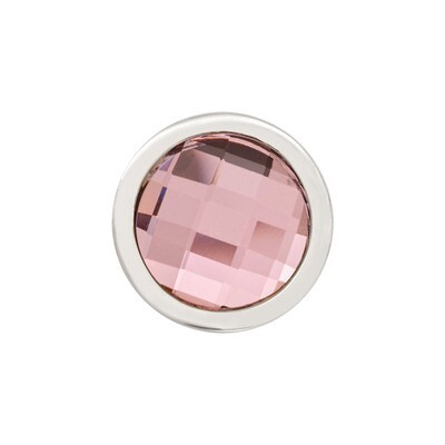 Nikki Lissoni Silver-Plated Faceted Antique Pink Swarovski Coin That Fits S Rings RC2022S, MPN: RC2…