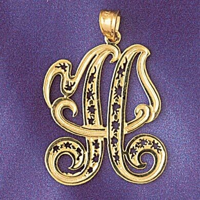 Dazzlers Jewelry Initial H Pendant Necklace Charm Bracelet in Yellow, White or Rose Gold 9563h, MPN…