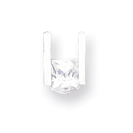 CZ Pendant &amp; Chain Sterling Silver QH561-18