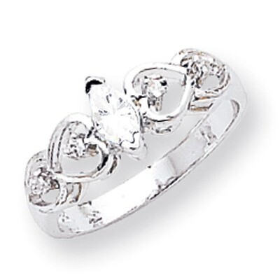 Cubic Zirconia Diamond Ring 14k white Gold 6x3mm Marquise X9699CZ/A, MPN: X9699CZ/A, 883957575094