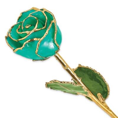 Monet Green Rose Lacquer Dipped Gold Trim GM22721, MPN: GM22721, 812465023391