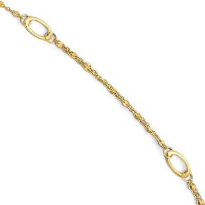 Leslie&#39;s 1 inch Extender Anklet 10 Inch 14k Gold Polished HB-LF566-10, MPN: LF566-10, 191101552458
