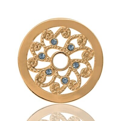 Nikki Lissoni Curly Flower Gold Plated 23mm Coin C1072GS, MPN: C1072GS, 8718627461921