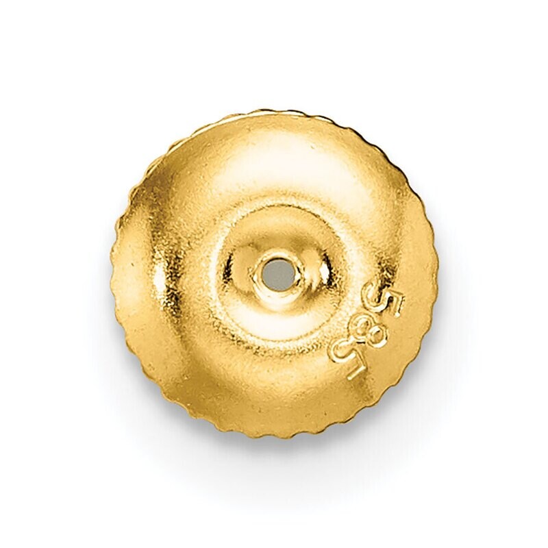 2 Hole Threaded Ear Nut 14k Yellow Gold YG672, MPN: YG672,
