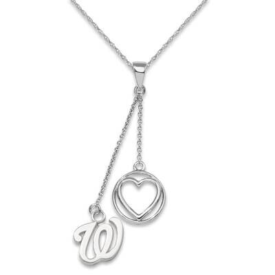 WASHINGTON NATIONALS W 1/2 BELOVED HEART NECKLACE Sterling Silver NAT004BLN-SS, MPN: NAT004BLN-SS, …