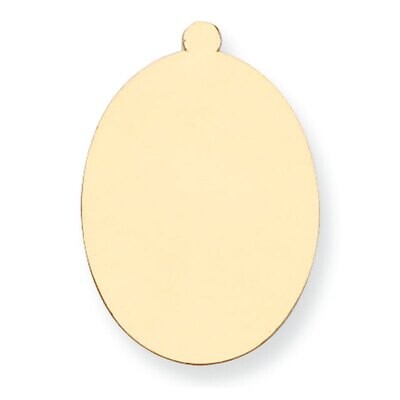Oval with Eyelet Stamping 14k Yellow Gold YG1094, MPN: YG1094,