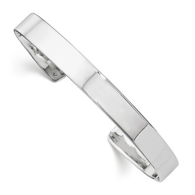 Cuff Bangle Sterling Silver Rhodium-plated Polished QB879, MPN: QB879, 191101390807