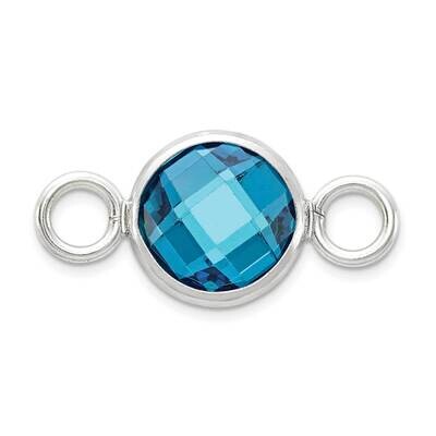 8.0mm Blue Cz Connector Sterling Silver QG5619SEP, MPN: QG5619SEP, 886774113371