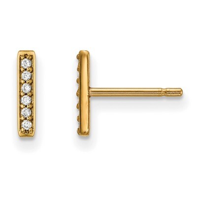 Diamond Bar Earrings 14k Gold XE3075A, MPN: XE3075A, 886774759586