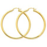 Polished 3mm Round Hoop Earrings 10k Gold 10T943, MPN: 10T943, 883957896298